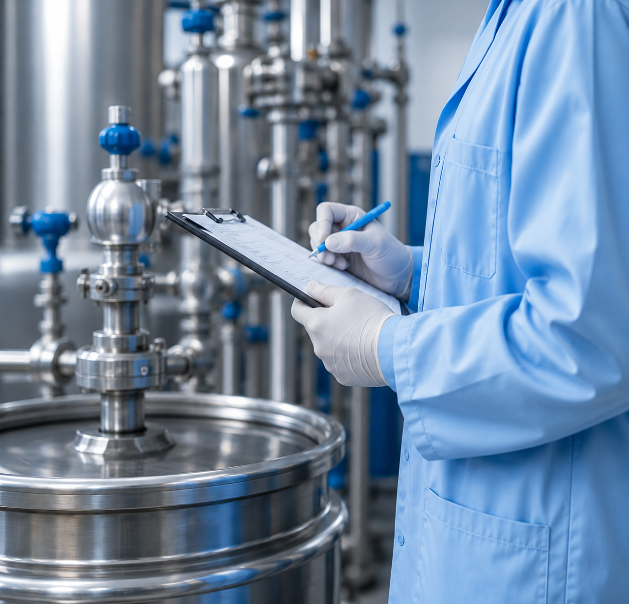 Quality Assurance Specialist Performing Inspection